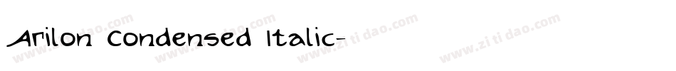 Arilon Condensed Italic字体转换